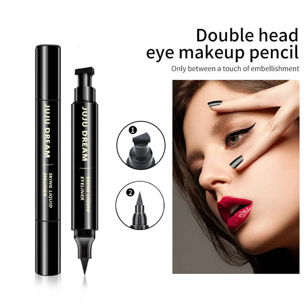 Stamp pen eyeliner does not blend easily smooth and smooth simple and quick-drying beginner and novice makeup 250324
