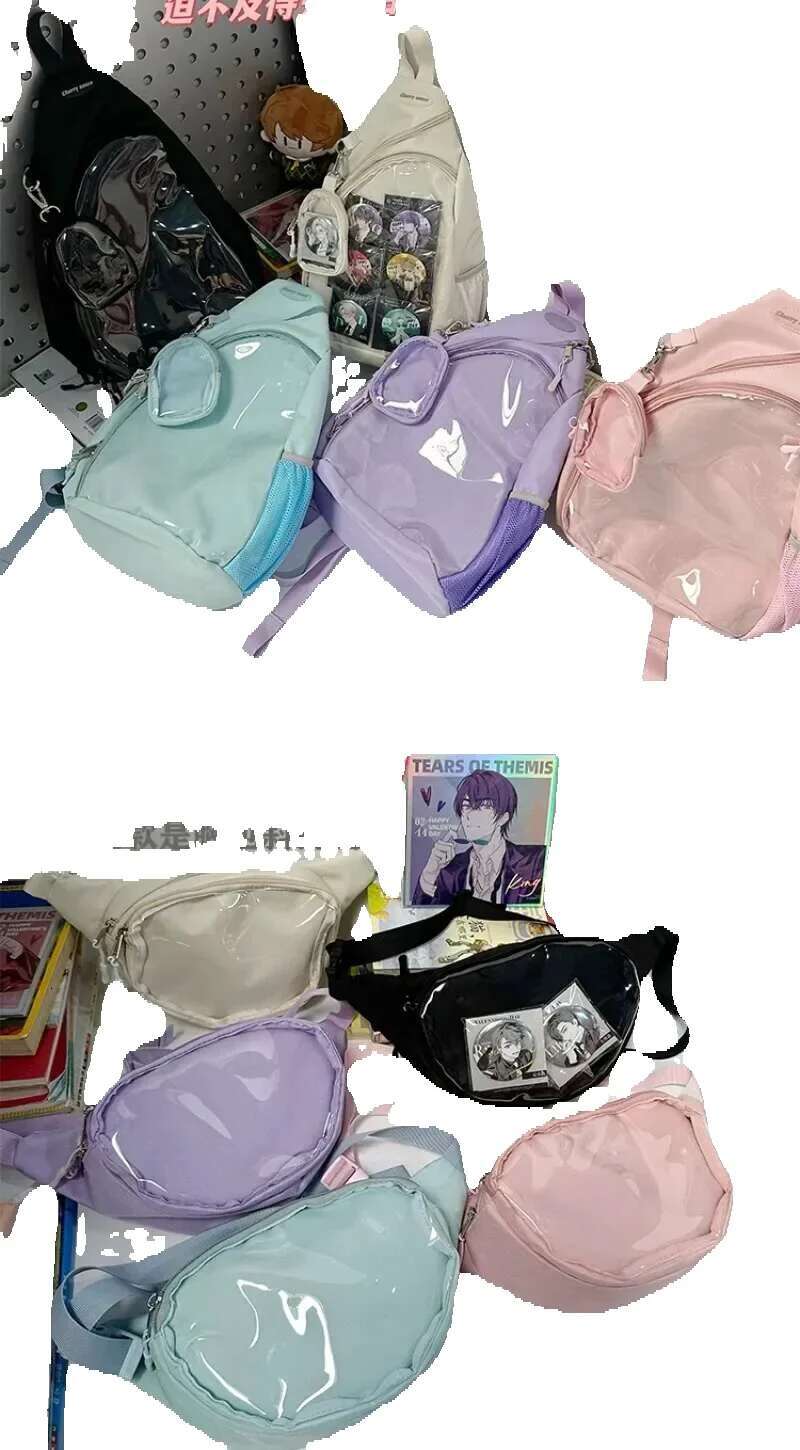 Ita 2025 New Display Canvas Shoulder Bag Fashion Casual Transparent Chest Bags For Women High-Capacity Crossbody Bolso