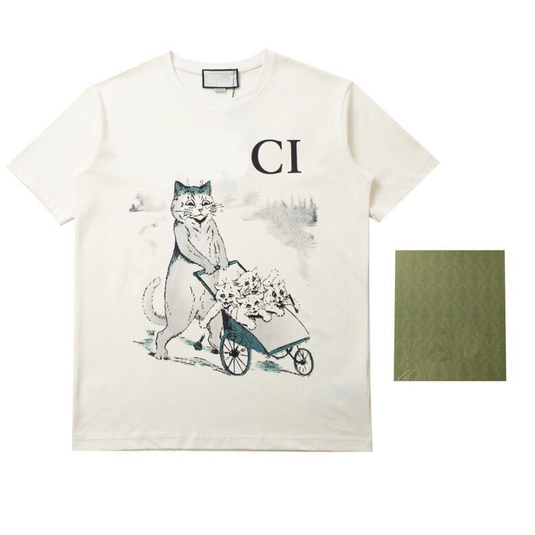 Street hip-hop trend high street T-shirt pure cotton round-neck T-shirt letter-printed short-sleeved pullover men's women's shirt sportswear T-shirt m-l-xl-2xl-3xl j6s22