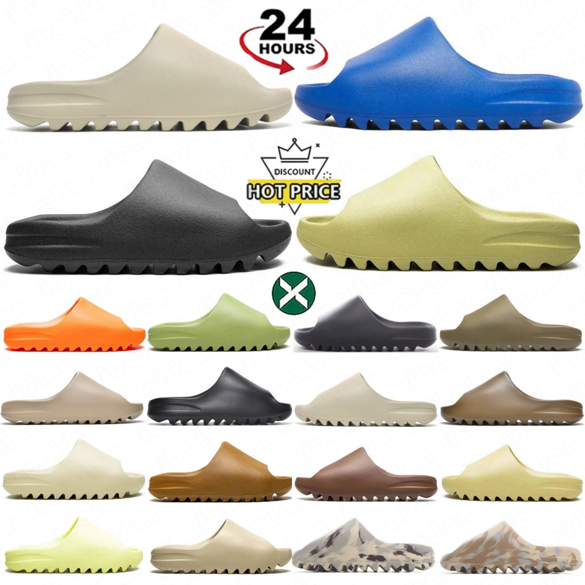 Slides sliders slippers Designer slipper womens mens Onyx Azure Bone Blue Pure Resin Slate Dark Flax Orange Beach men women Slide shoe