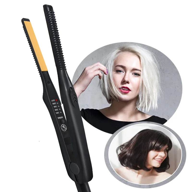 Mini Teddy Wave Hair Straightener Thin Pencil Flat Iron Professional Salon Hair Curler for Short Hair for men and women 250324