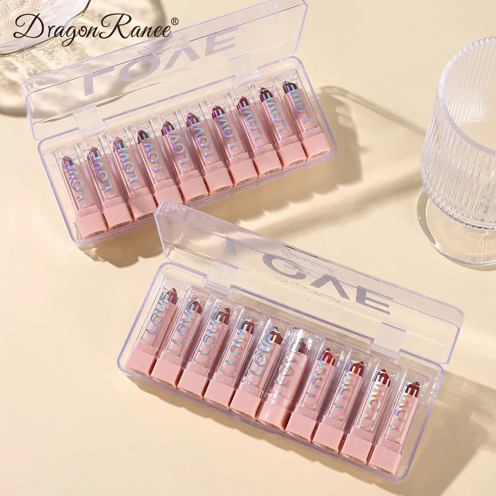 10 PCS Matte Lipstick Kit lip gloss Korean cosmetics LIpgloss Makeup for women Lip pencil make up Beauty 250324