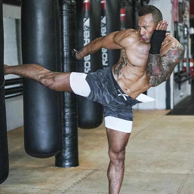 M-5XL Mens 2-inch Street Fitness Shorts White Breathable Slow Running Shorts Fitness Quick Dry Casual Running Shorts W250324