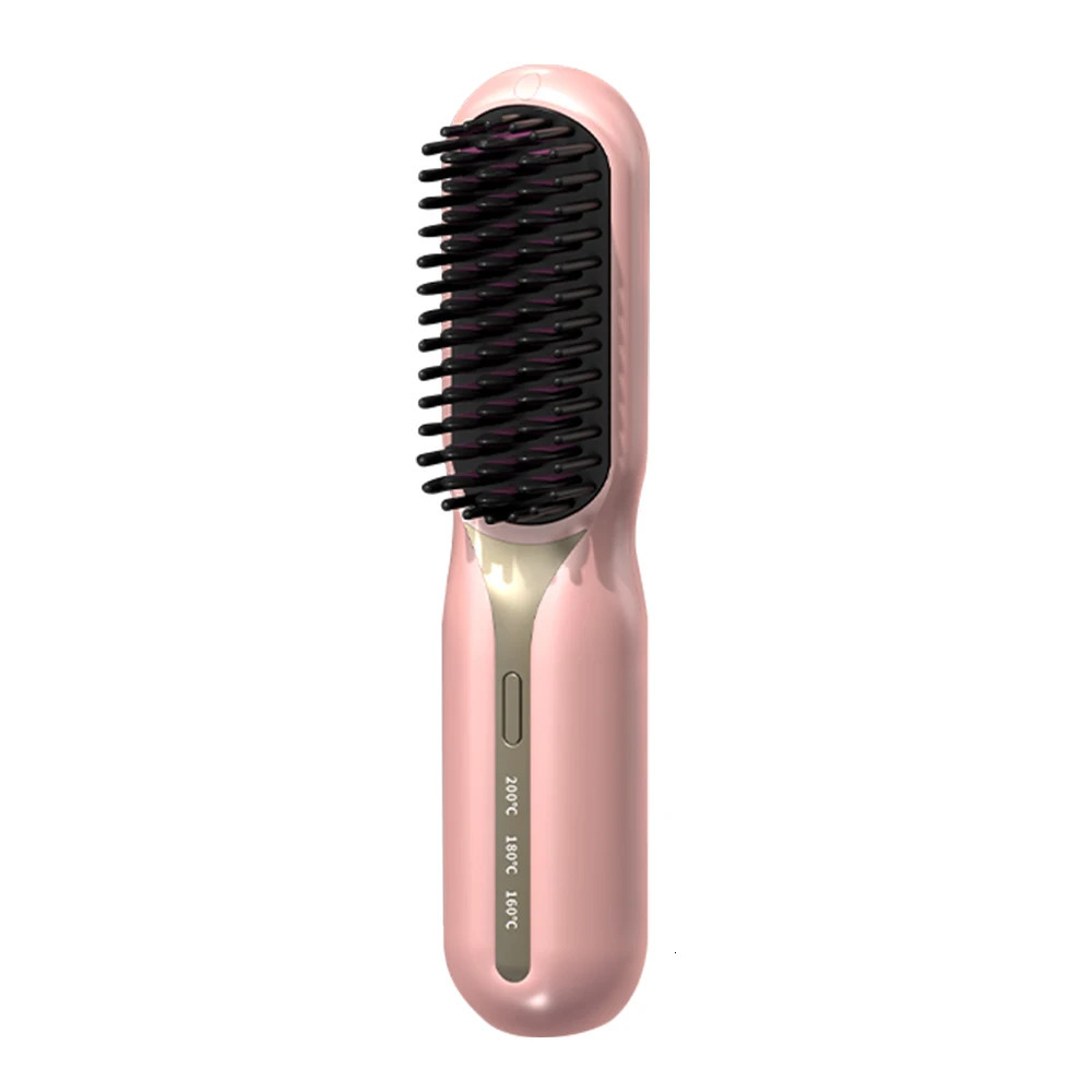 Comb Hair Straightener Electric Heating Comb Fast Heating Portable Travel Anti-Scald Beard Straightener Curling Comb 250324