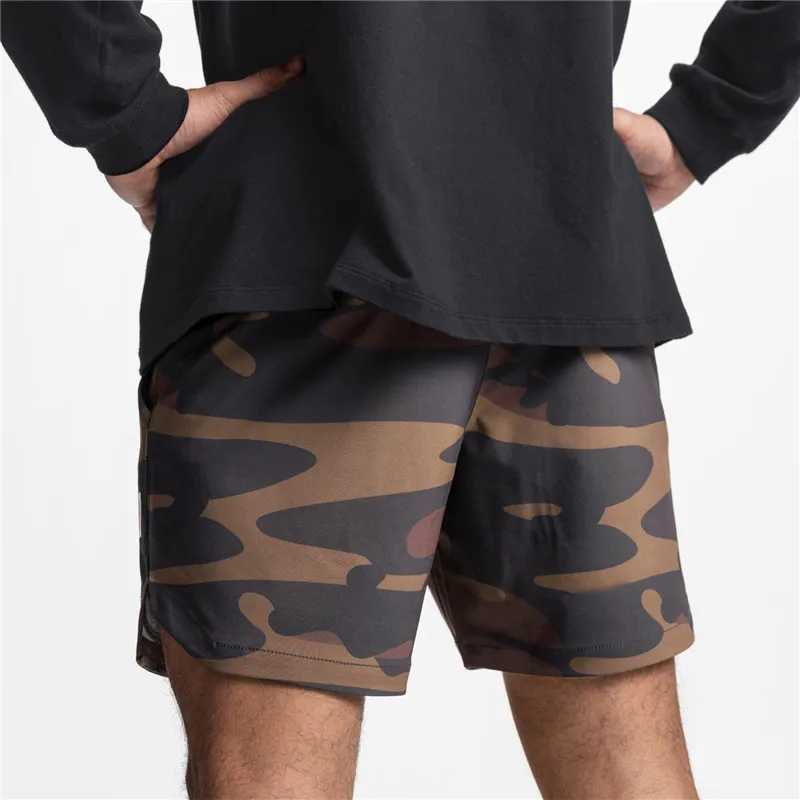 2025 Camouflage Running Shorts for Men Crossfit Quick Drying Gym Shorts with Zipper Fitness Slow Running Shorts for Men Sports Shorts W250324