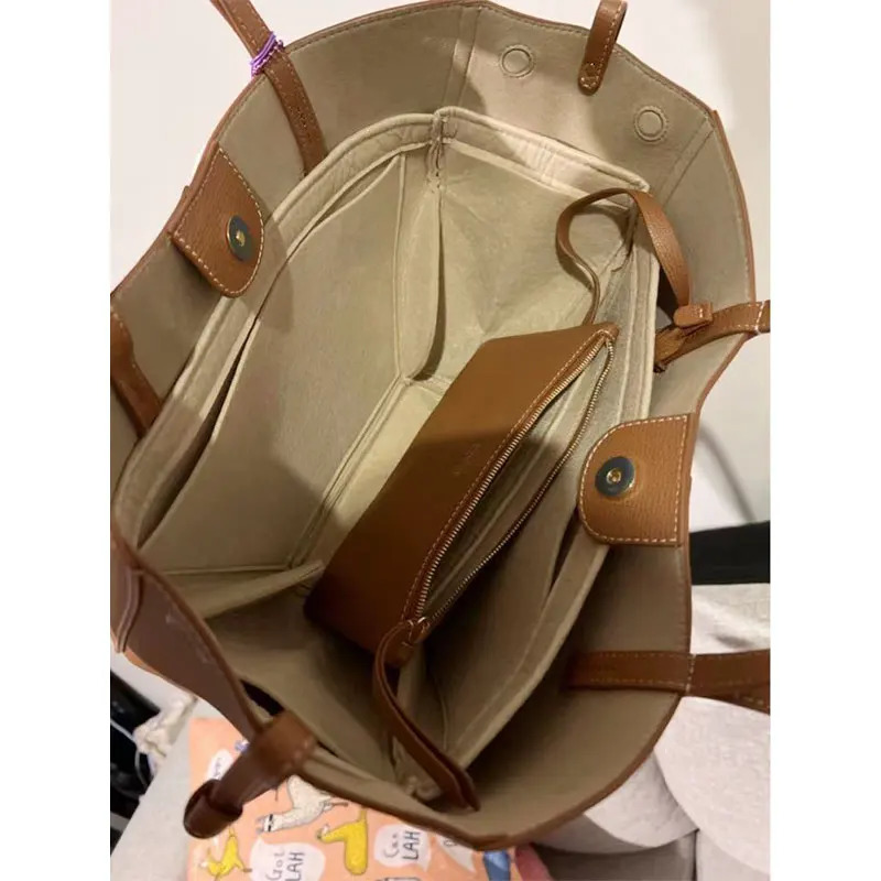 Bag style storage bag and organization to maintain shape lined with wallet bag style organizer inserted for bicycles and mini handbags for bicycles 25