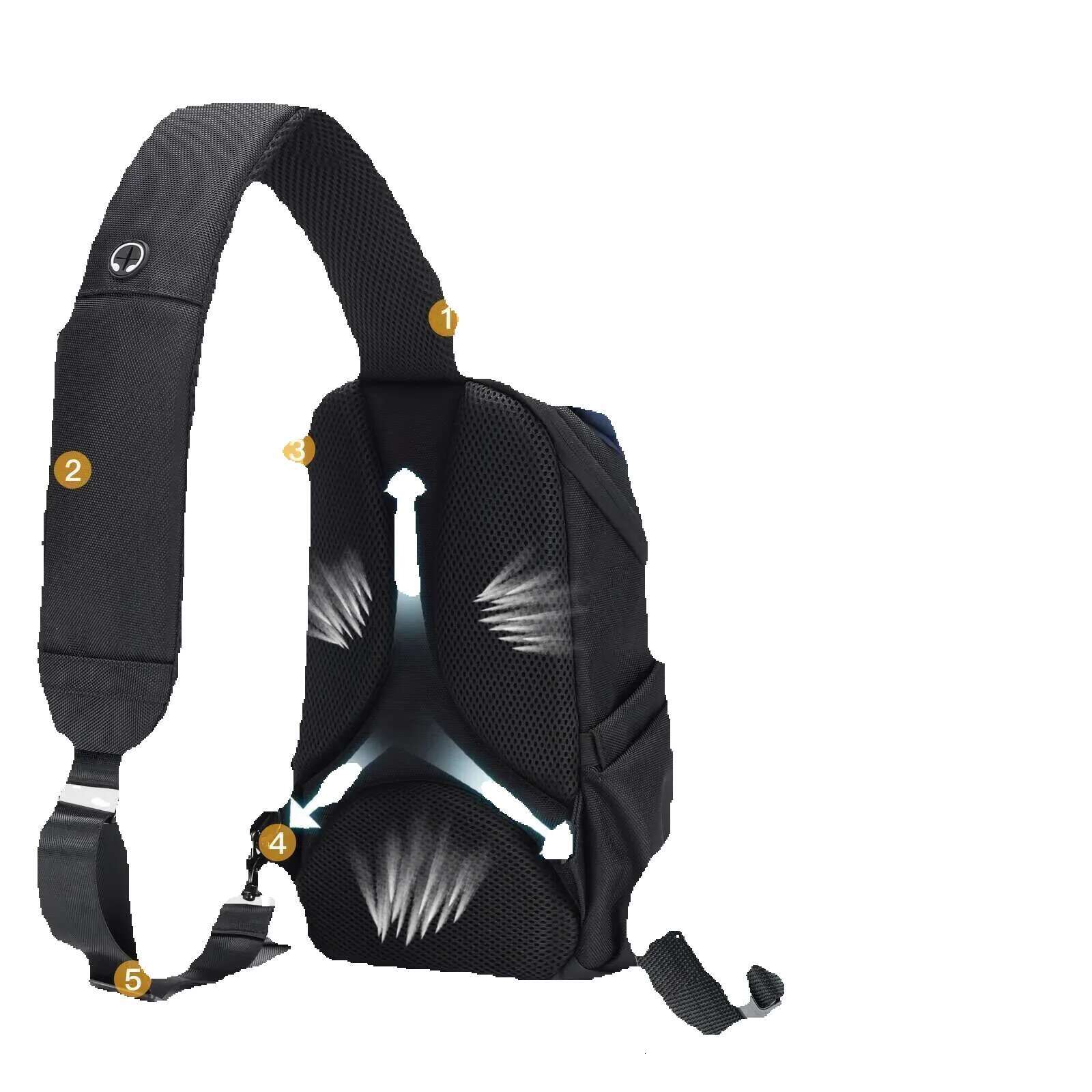 Waterproof Crossbody Bag Anti-Theft Travel Sing Bag Brand Male Chest Pack Men's Single Shoulder Backpacks With Phone Pocket