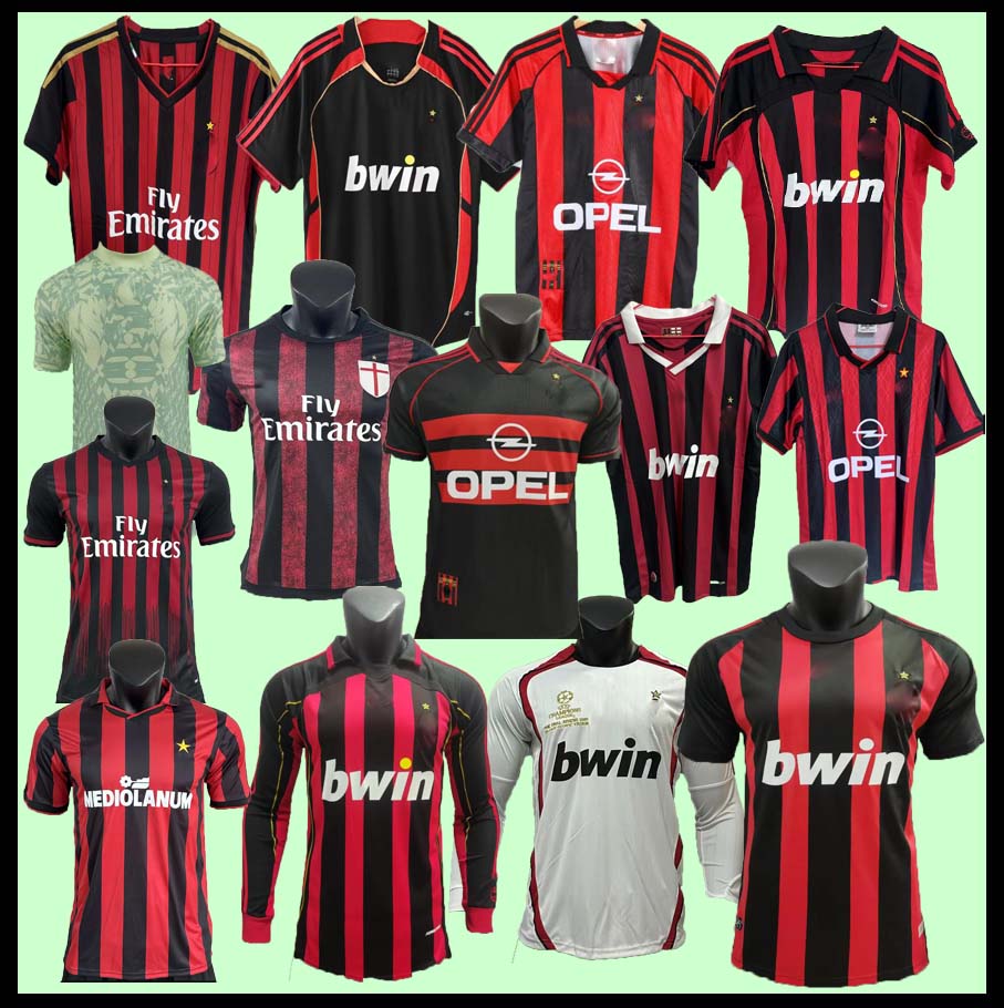 98 99 Retro Jersey home Gullit SOCCER JERSEY 15 16 17 Maldini Baresi Van Basten football RONALDO KAKA Inzaghi 90 91 MILANES 93 94 95 96 04 05 06 07 08 09 Shevchenko AC