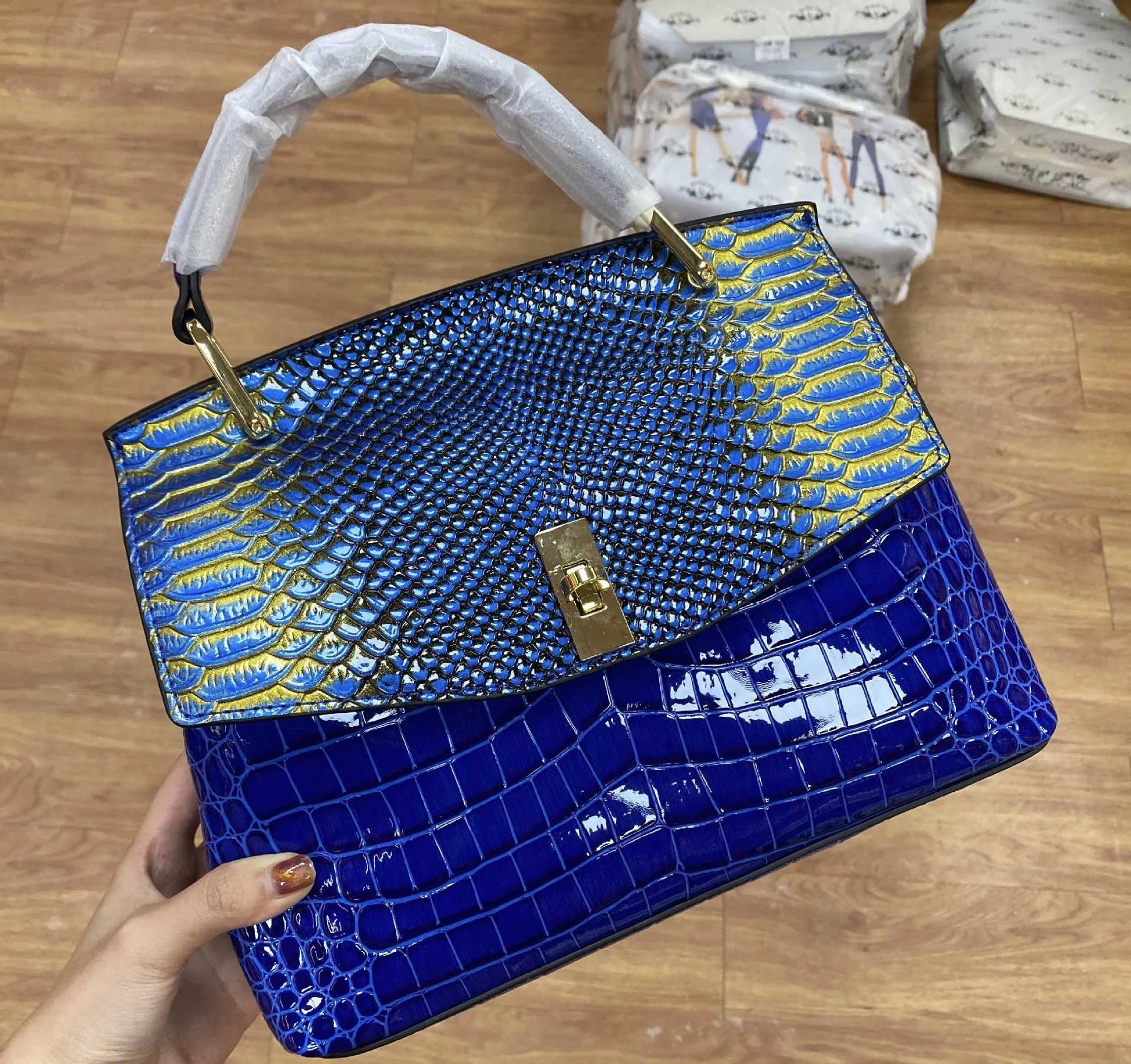 new high-quality womens leather handbag fAshion trend Crocodile printed cross body bag hot selling Z250324
