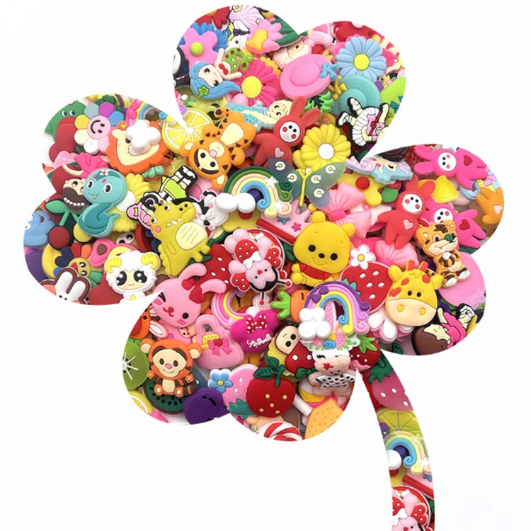 Cartoon Random Bulk Shoe Charms and pins - Cool and Cute - PVC - for Sandals and Shoe Decoration