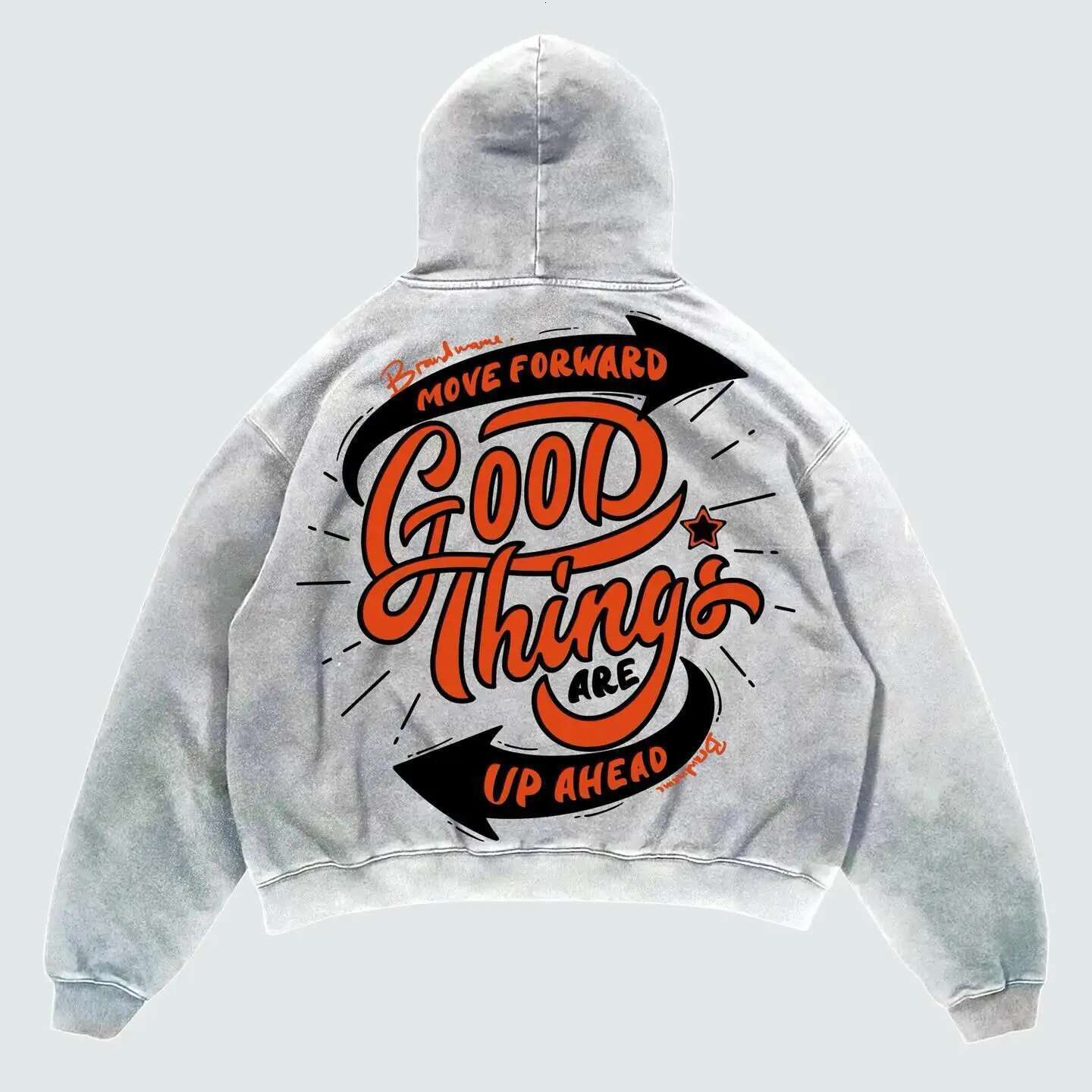 Y2k Letter Pattern Printed Hoodie Autumn Winter New Men's And Women's Vintage Haruku Loose Versatile Long Sleeved Hoodies