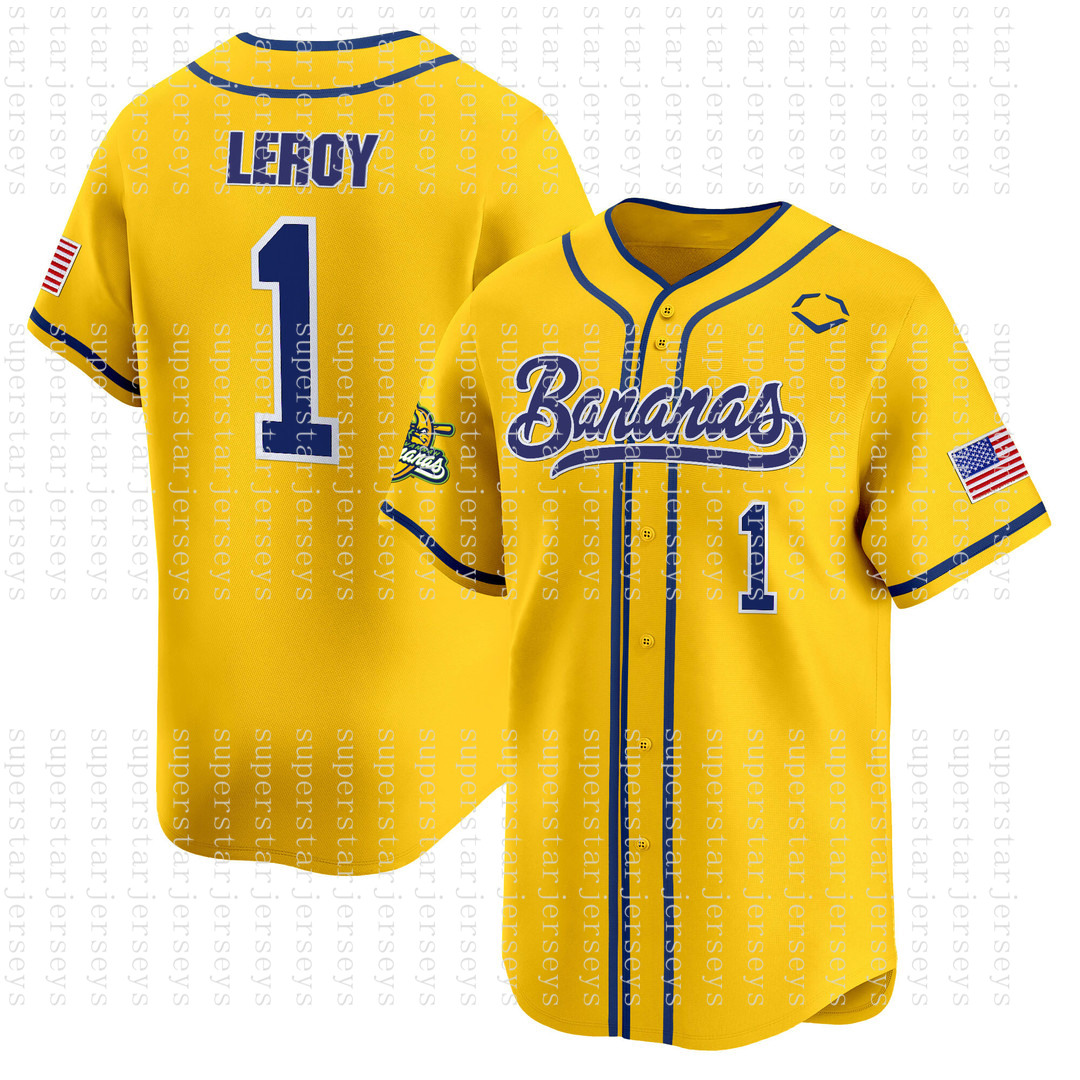 Custom 2024 Savannah Baseball Jersey Your Name Number Bananas Men Women Youth Baseball Jerseys