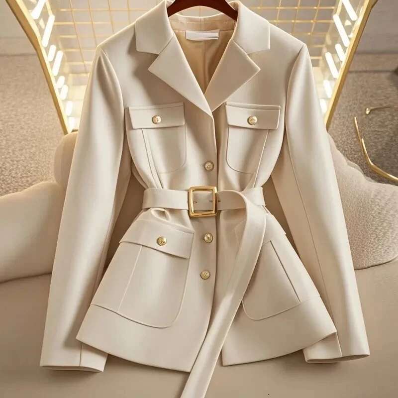 Women's Suit Jacket 2025 Spring Autumn High-End Temperament Ladies Blazer Coat Korean Version Fashion Versatile Lady Outerwear