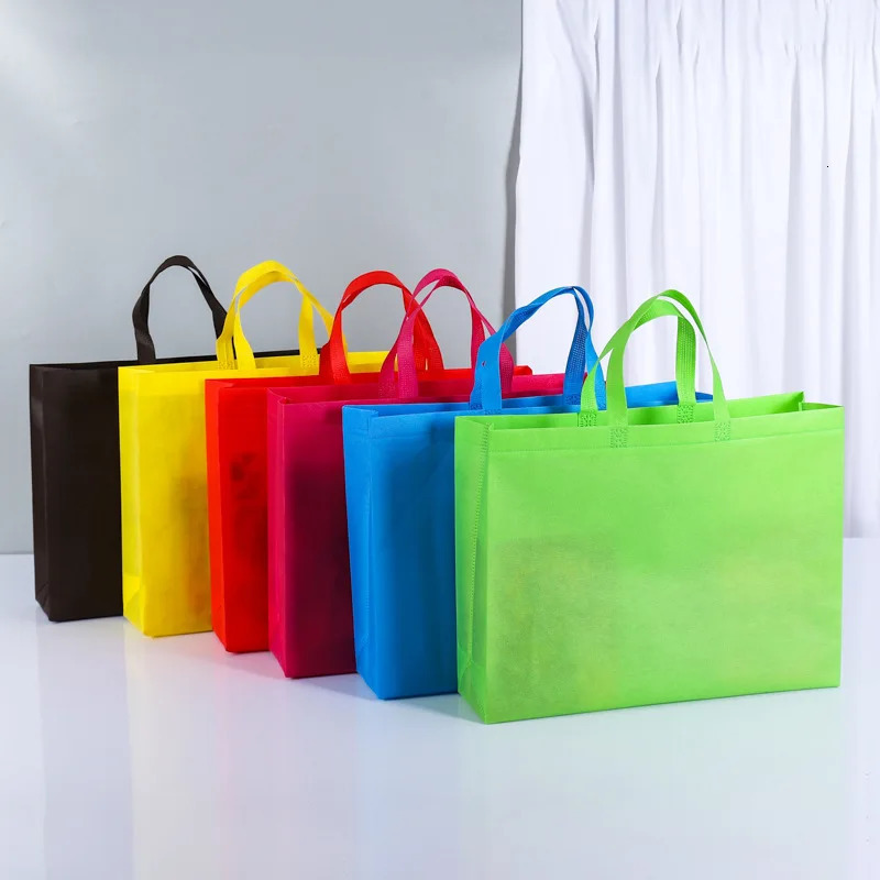 StoBag 25pcs Wholesale Non-woven Shopping Tote Bags Fabric Eco-friendly Storage Reusable Large Pouches Custom Fee 250314