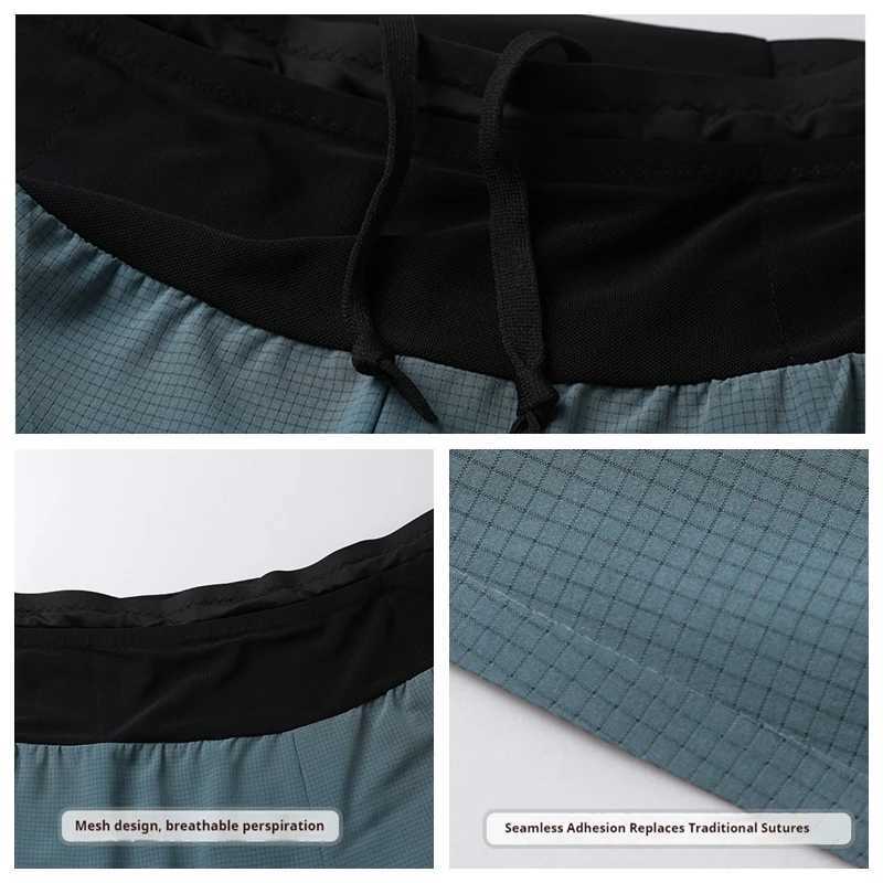 (XS-3XL) Mens Fast Dry Marathon Running Shorts with Back Zipper Pocket Single Layer Sports Training and Fitness Shorts W250324