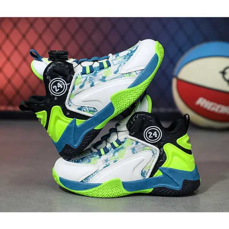 2025 childrens basketball shoes boys and girls sports shoes outdoor anti slip childrens coach sports running shoes W250324