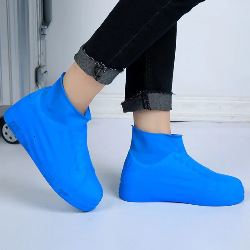 Rain Boots Waterproof Shoe Cover Latex Outdoor NonSlip WearResistant Reusable Unisex Accessories 250317