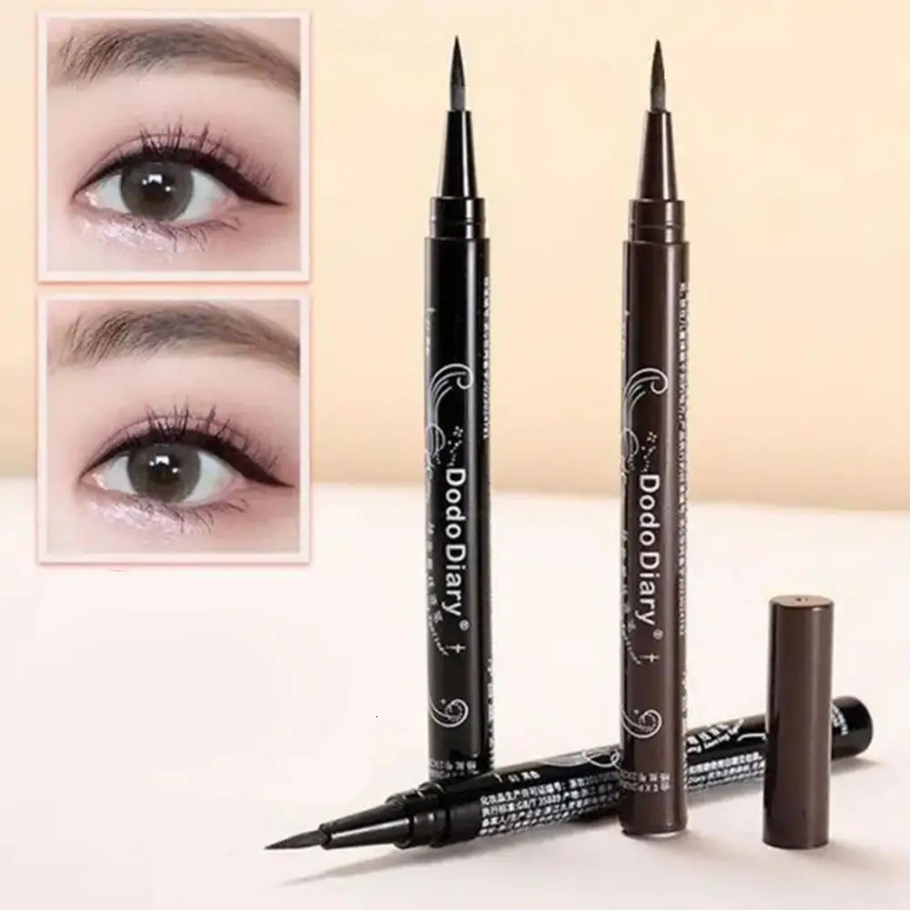 Waterproof Ultra-thin Liquid Eyeliner Korean Makeup For Quick Dry Smooth Eye Liner Long Last Lower Eyelash Pen Cosmetics 250324