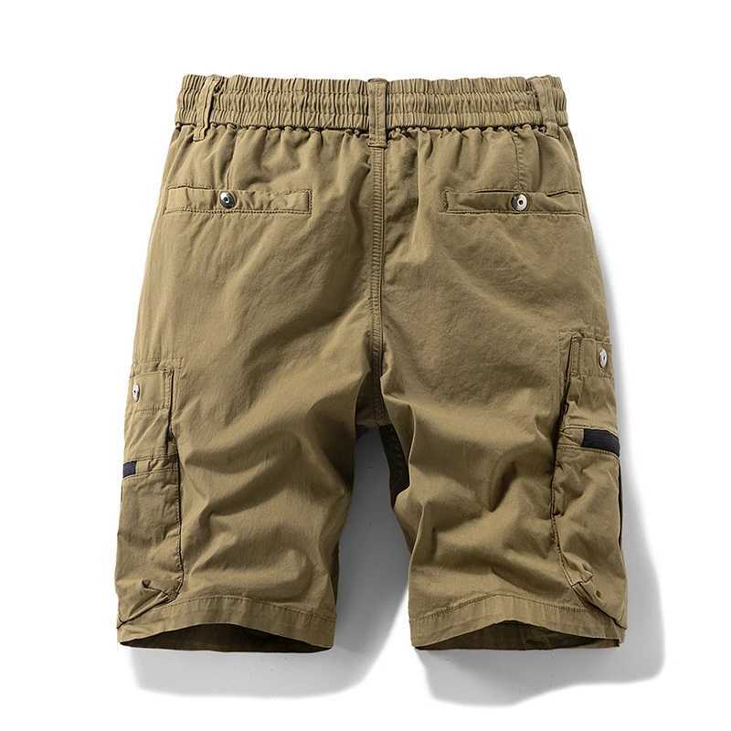 Summer mens multi pocket cargo shorts mens casual cotton shorts spring mens jogging pants fashionable beach shorts direct shipping LZLLTT W250324