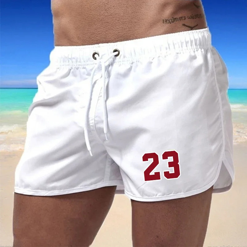 Swimwear Summer Swimming Suitcase Pocket Sports Shorts Mens Quick Drying Surfing Beach 2024 Breathable Men 250321