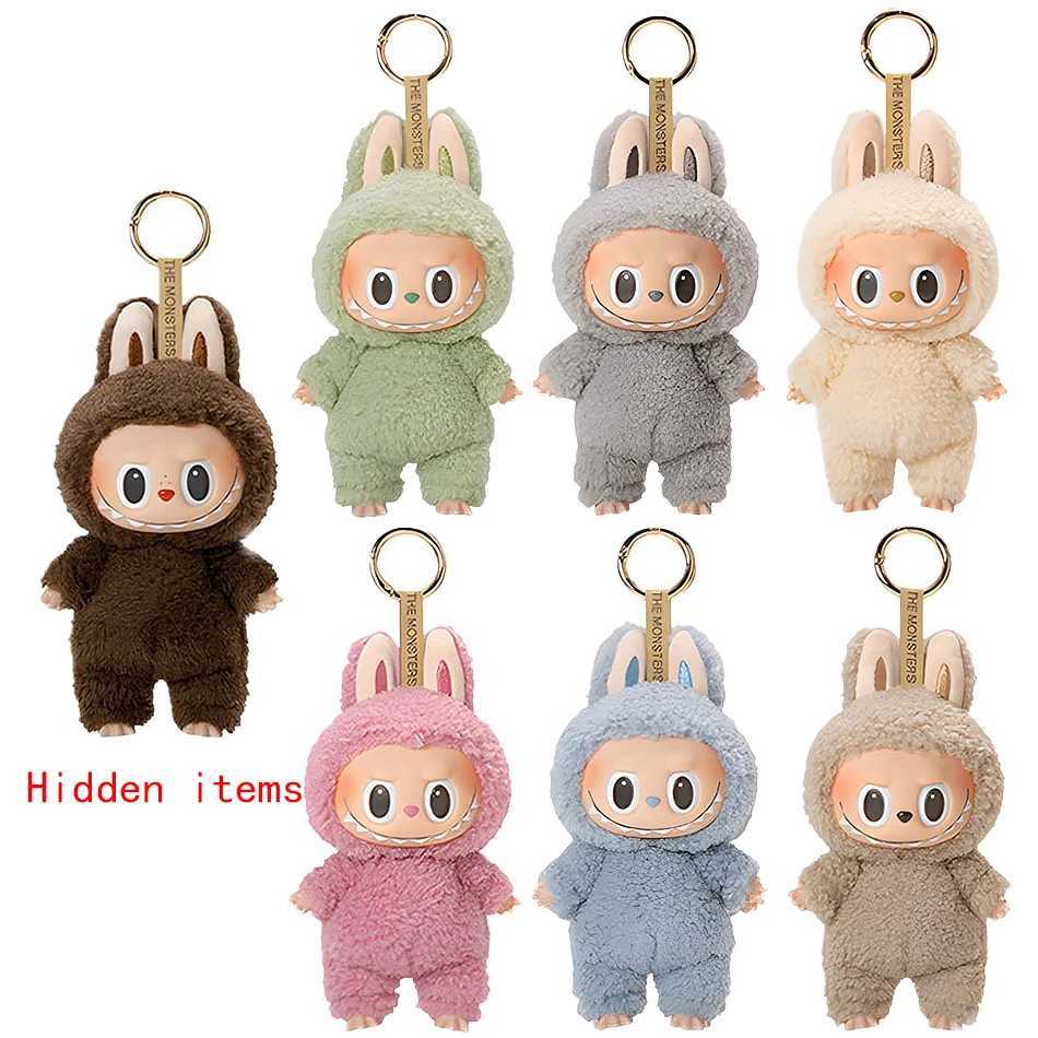 Labbubu blind box shaped pendant toy cute cartoon keychain accessories charm keychain decorative bag decoration childrens giftT250325