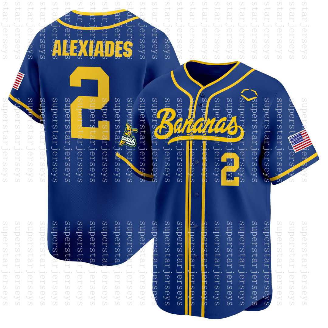 Custom 2024 Savannah Baseball Jersey Your Name Number Bananas Men Women Youth Baseball Jerseys