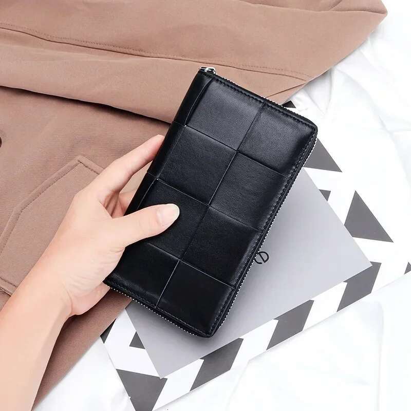 2024 New Fashion Genuine Women Long Wallets Real Leather Female Brand Design Clutch Girl Lady Gift Cash Purse