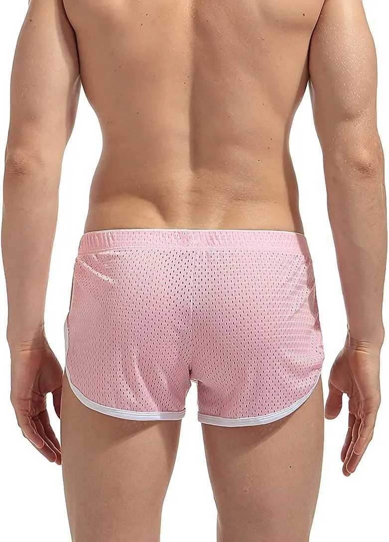 AIMPACT Mens Mesh Boots Shorts 3-inch Lounge Running Shorts with Split Side W250324