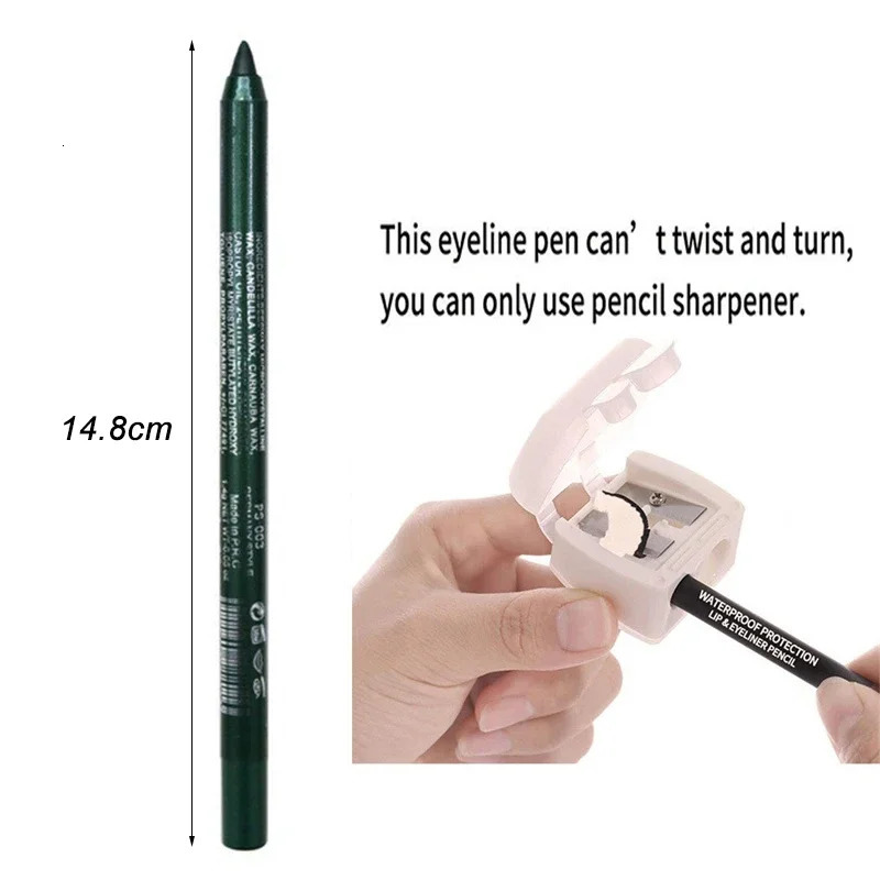 14-Color Eyeliner Pencil Long Lasting Smokey Punk Style Eye Liner Pen Waterproof High Pigmented Pearly Shimmer Eyeshadow Stick 250324