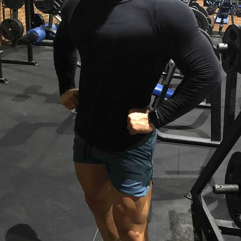 Mens Fitness Training Shorts Mens Sports and Leisure Clothing Fitness Training Grid Running Quick Drying Compression Shorts W250324