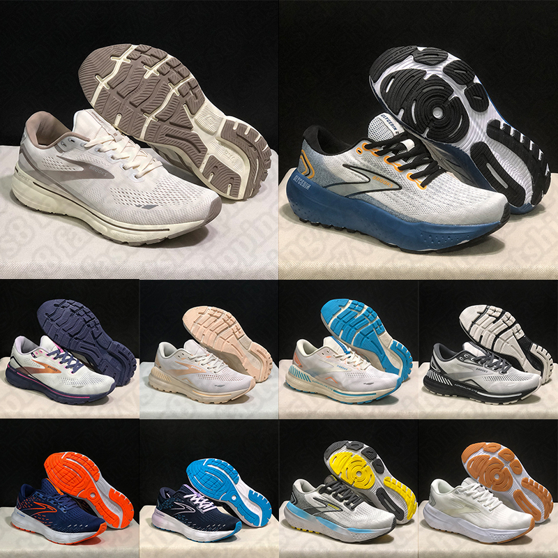 free shipping brooks running shoes brookshoes women men designer sneakers triple black white grey navy blue pink mens womens outdoor sports trainers