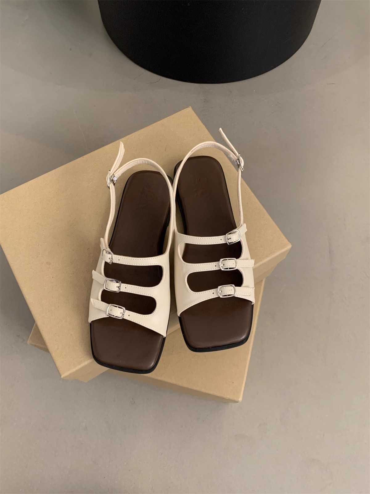 Fashion Sandals Womens Summer New French Fairy Beach Fashion Soft Flat Roman Shoes