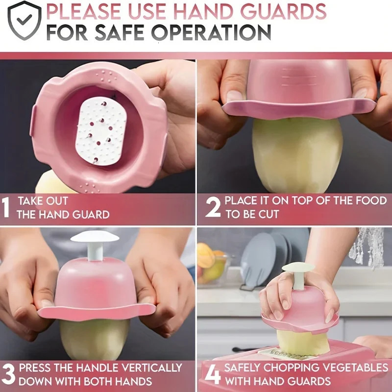 Kitchen vegetable cutter Multifunctional home Potato slicer Salad dicer Grater14pcs 250324