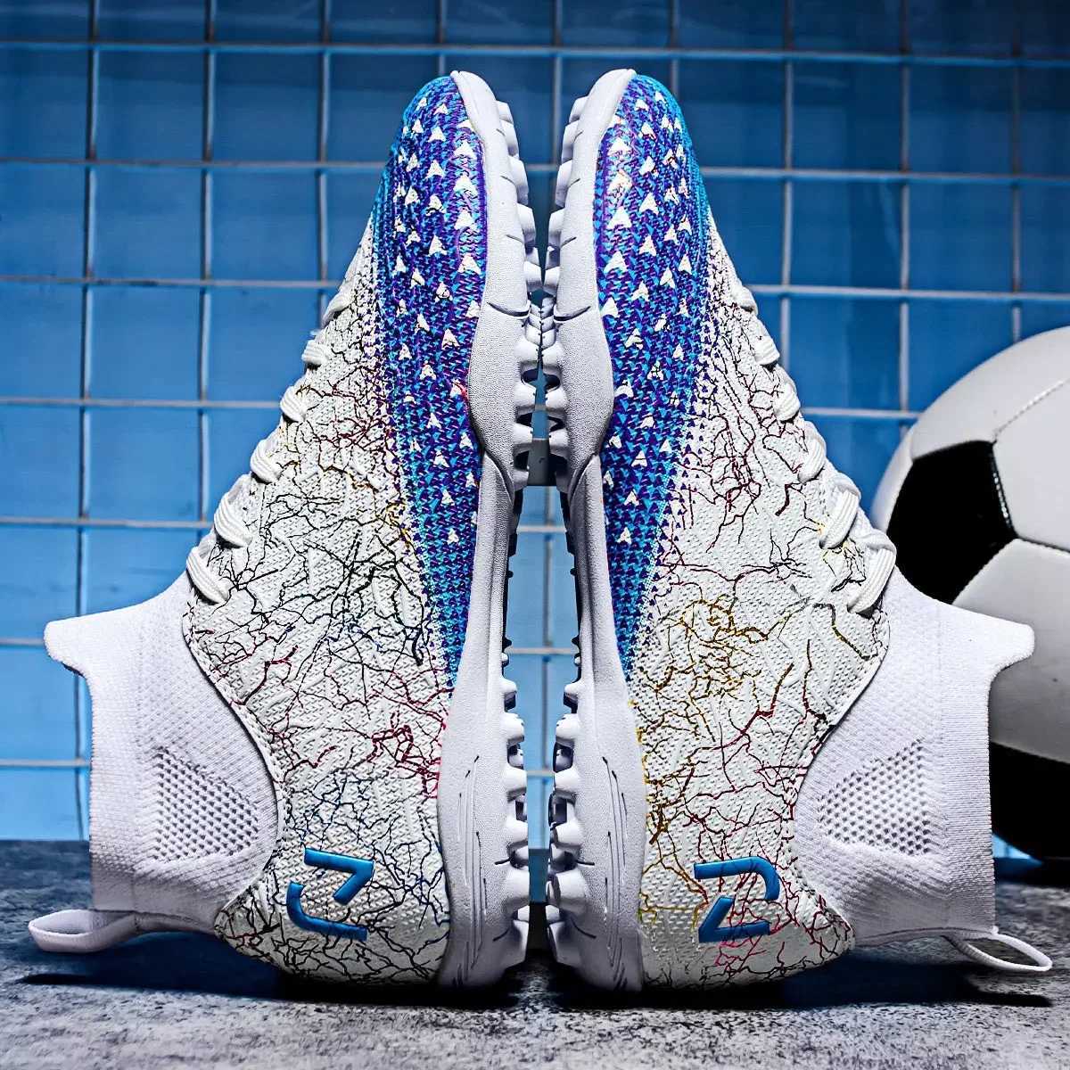 Professional top-level mens football shoes TF nail breakage short nail outdoor sports Ln training shoes anti slip football shoes W250324