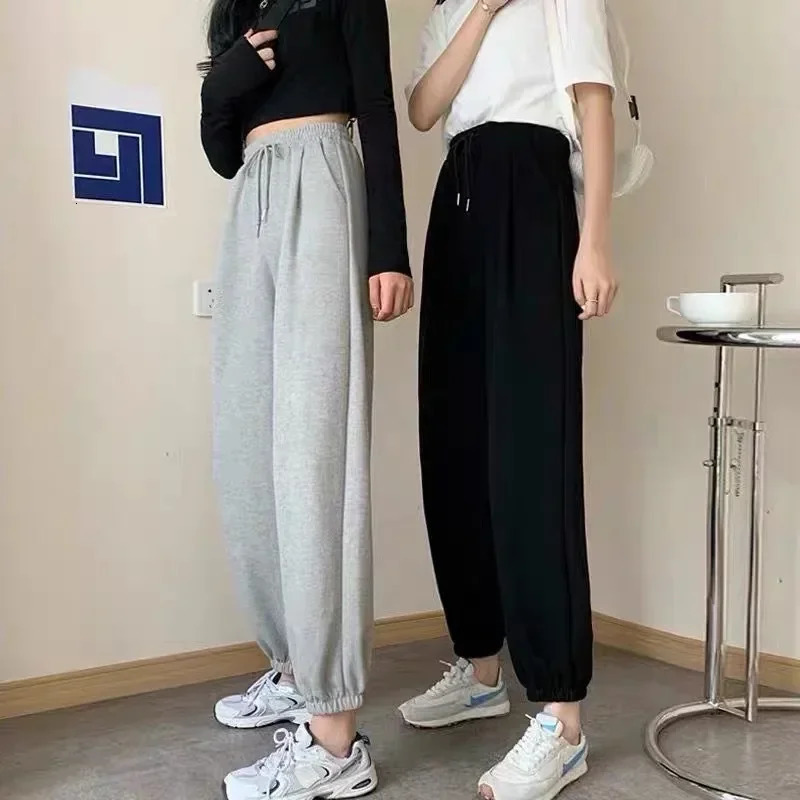 2024 SpringSummer Fashion Sports Pants Black Leg Casual Plush Sanitary 250324Z