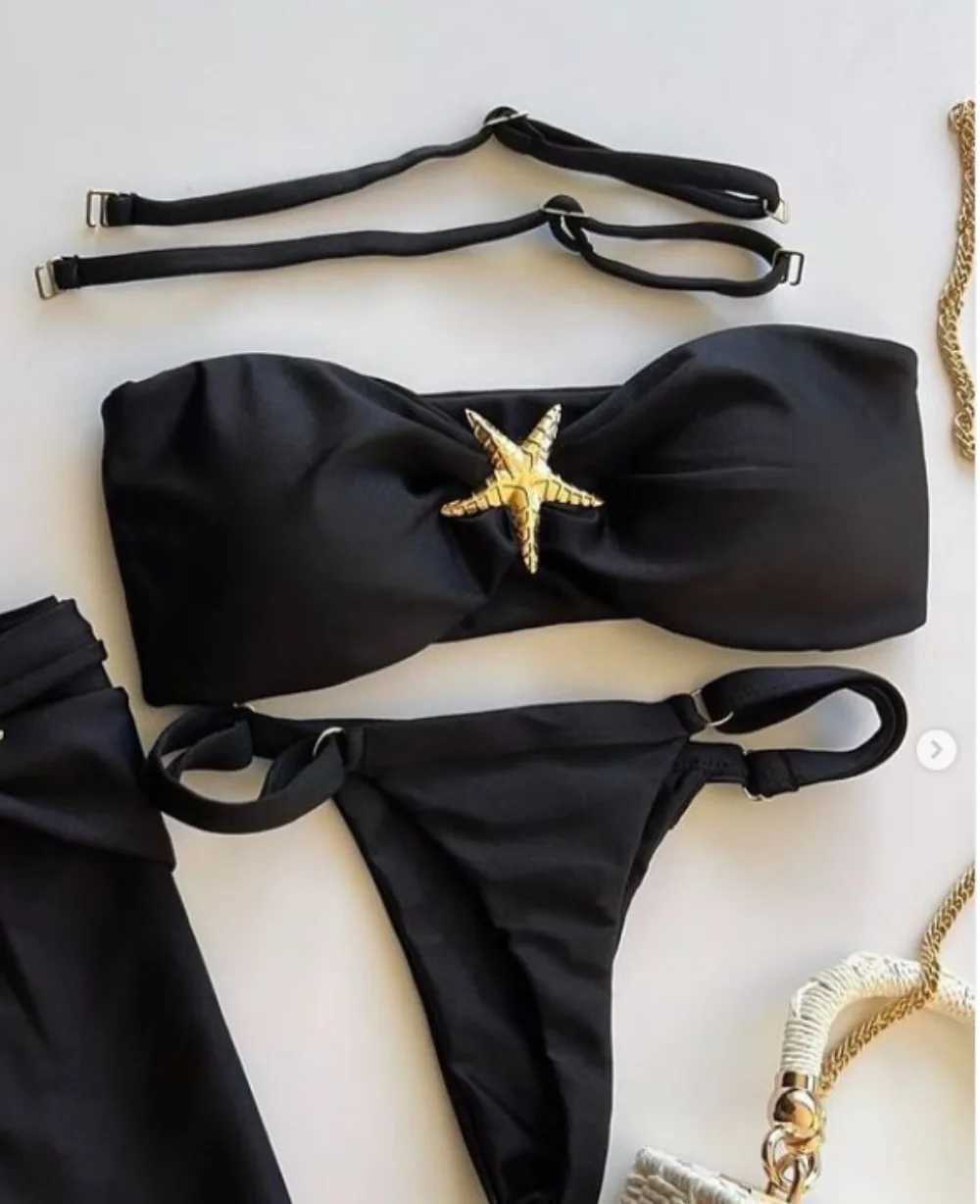 New Bikini Womens Star Split Swimsuit Sexy Adjusteab Tight SwimsuitXJ250324