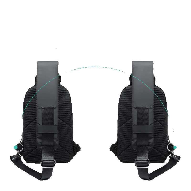 MOYYI Sg For Men, Waterproof Nylon Chest With Adjustable Strap, Anti Theft Sport Travel Crossbody Bag