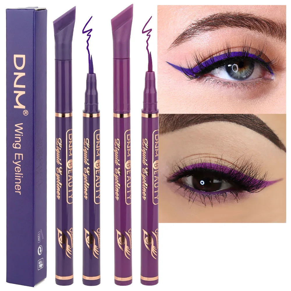 12 Colors Matte Liquid Eyeliner Pen Black Purple Makeup Waterproof Quickly Drying Smooth Ultra-thin Eye Liner Wing Tips Cosmetic 250324