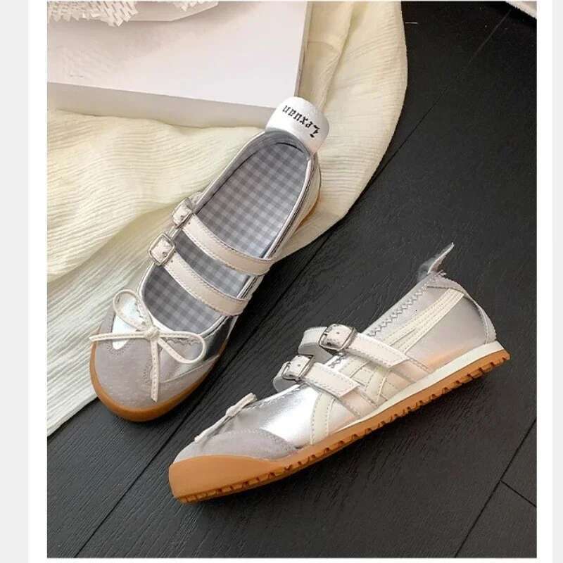 Summer Women Bow Ballet Dance Mary Jane Spring Fashion Designer Sneakers Jk Uniform Flat Lolita Soft-soled Casual Shoes