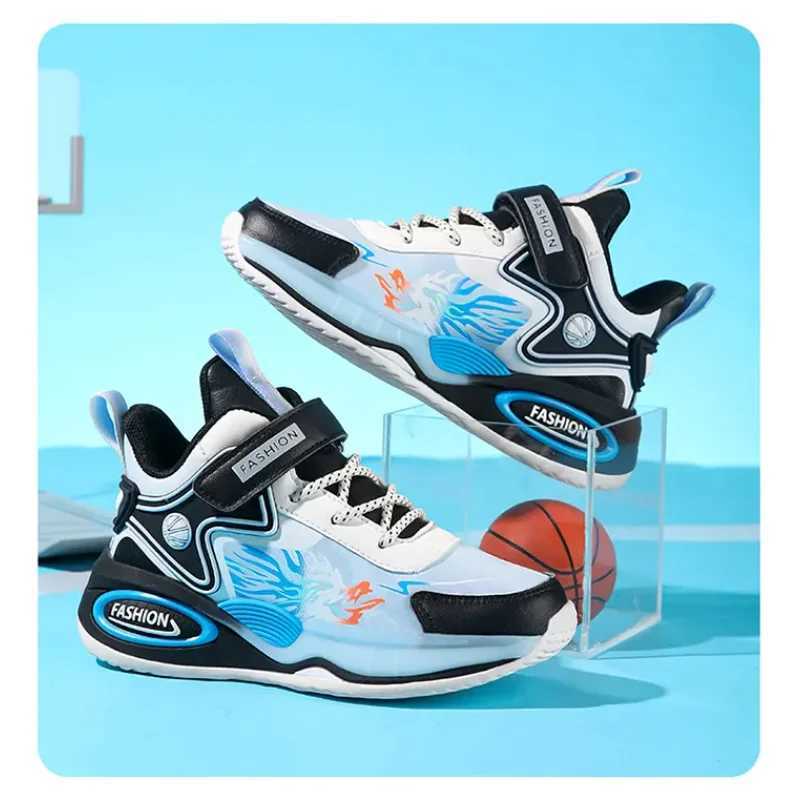 Winter New Boys Wool Basketball Shoes Anti slip Warm Sports Shoes Youth Running Shoes Basketball Sports Shoes W250324