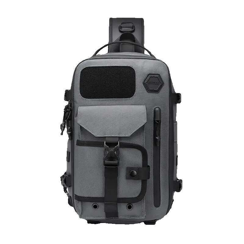 Ozuko Cross Shoulder Bag Man Chest Waterproof Tactical Waist Messenger Bag Zipper Fashion Outdoor