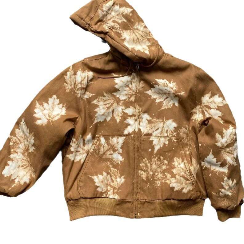 fashionable unisex new American style hooded cover with maple leaf print on the head gift for man