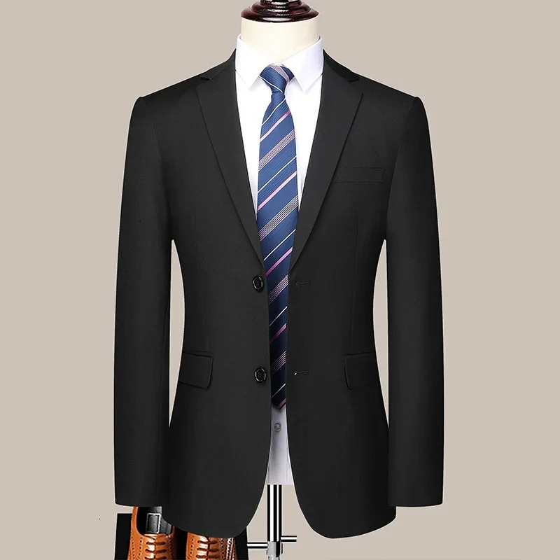 Two-button Suit for Men suit Trousers Handsome Slim-fit Business Professional Work Formal Two-piece Set S-6XL 250325