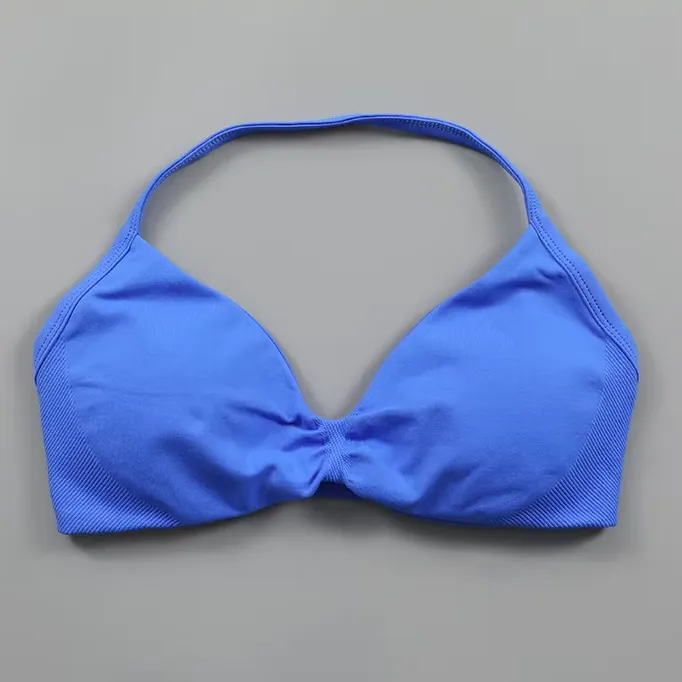 Asymmetric Impact Sports Gym Woman Semeless High Support Backless Workout Crop Top Fiess Yoga Blouse Running Tank