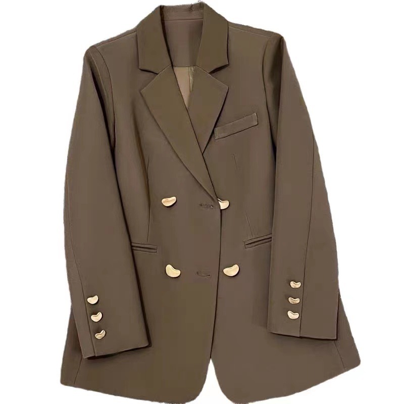 G3241Elegant French Textured Women's Suit Jacket - British Inspired Fashion
