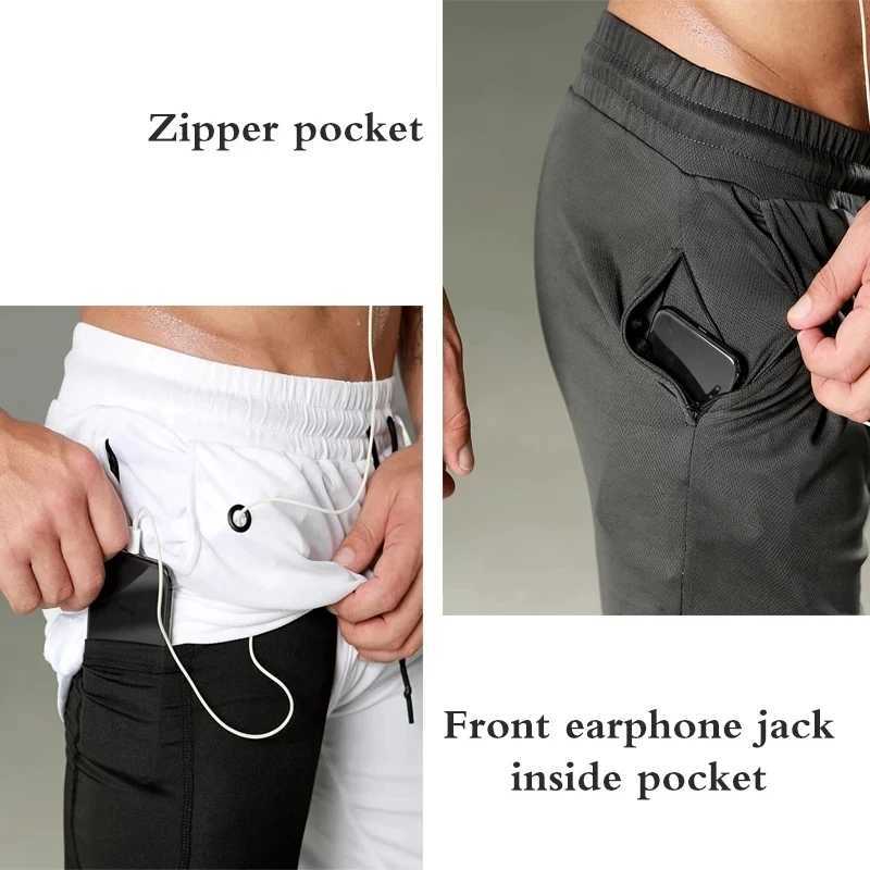 New mens sports running shorts mens 2-inch sportswear fast drying compression leg fitness training jogging shorts mens W250324