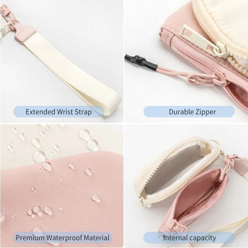 TOP 10 Colours Black cold Yohain Bag Dual Pouch Mini Zip Around Wristlet Portable Keychain Wallet Coin Purse Pocket bag coin purse butler key bag mini