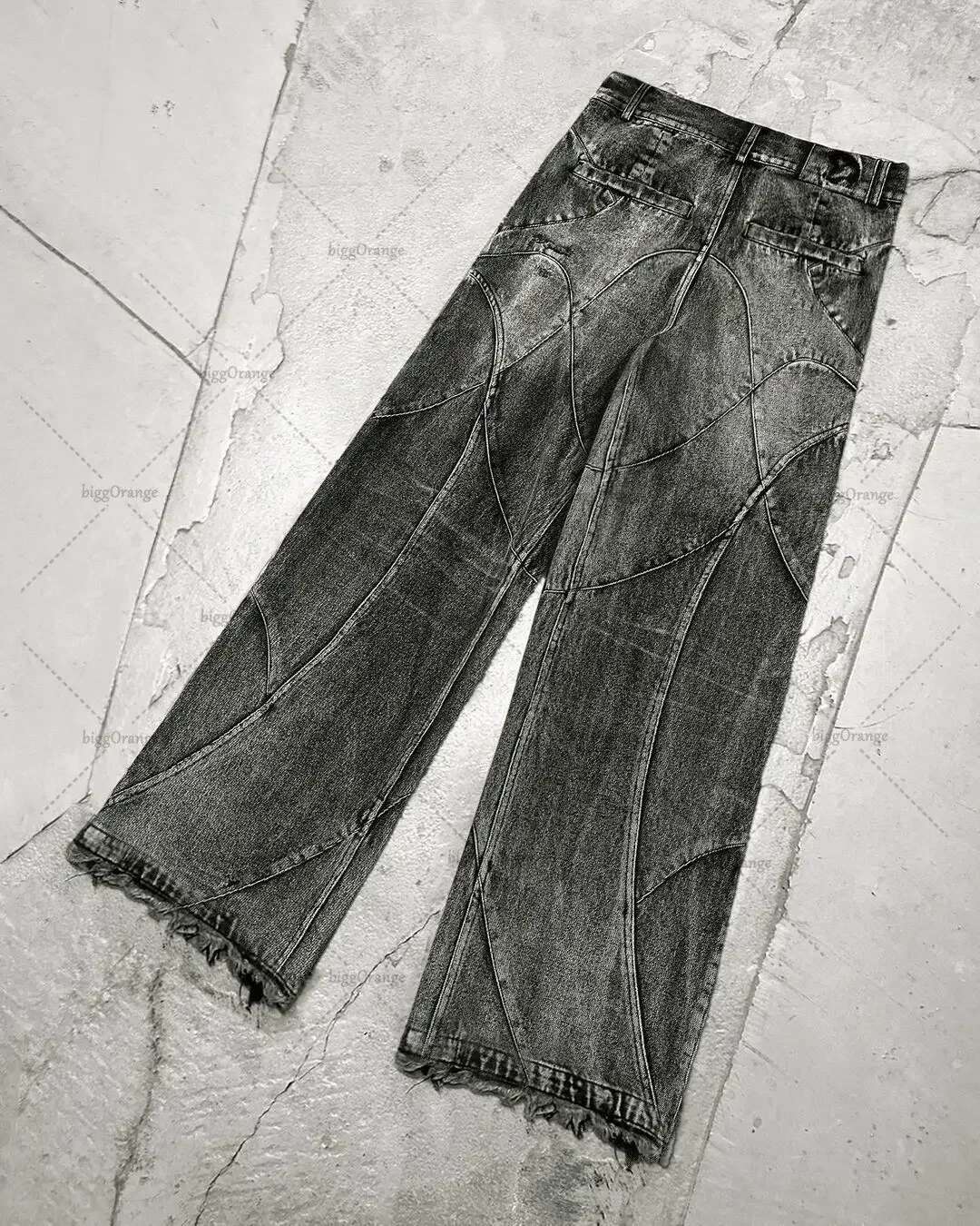 New Fashion Y2k Washed Hip Hop Oversized Jeans Men's Casual Punk Rock Loose Straight Distressed Wide Leg Pants Street Wear