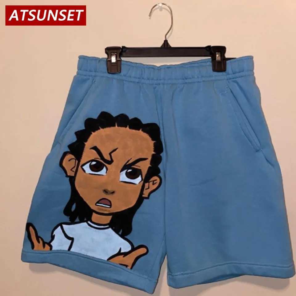 Men's Shorts ATSUNSET 2022 Mens Summer New Hot Casual Shorts Cartoon Printed Pure Cotton Clothing Shorts Hawaiian Fashion Bottom z250325