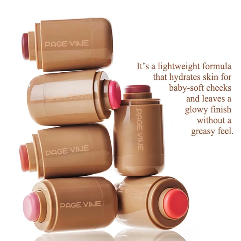 3-in-1 Magic Blush Stick Cheek Lip Tinted Moistured Blush Stick Silky Brighten Blush Cream Blusher Cosmetics Tubes Matte Contour 250324